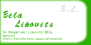 bela lipovits business card